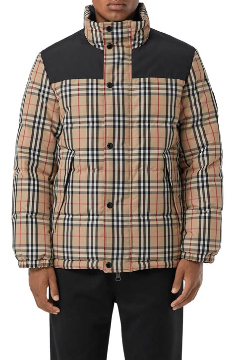 burberry vintage check coat|burberry puffer jacket.